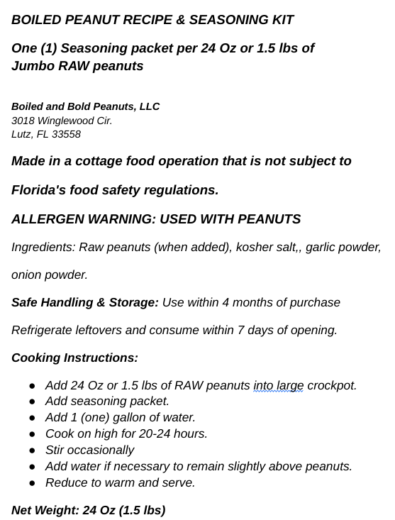 Jumbo Regular Boil Peanut Kits - Salty and Simple